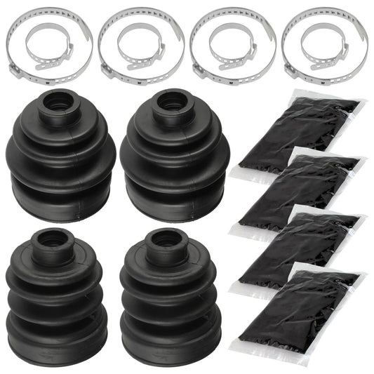 4 Rear Axle Inner Outer CV Boot Kit for Yamaha Rhino 450 YXR450F 4WD 2006-2009