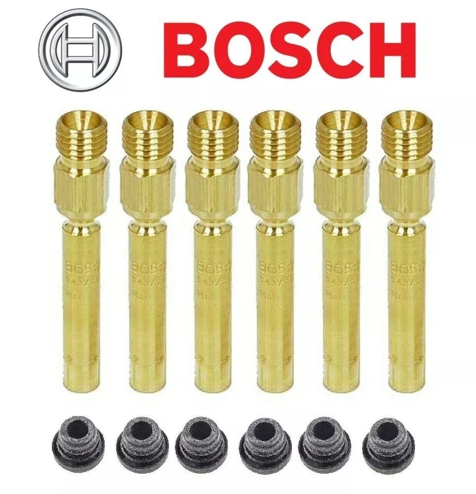 NEW For Mercedes W201 W124 190E 260E 300SE Set of Six Fuel Injectors and Seals