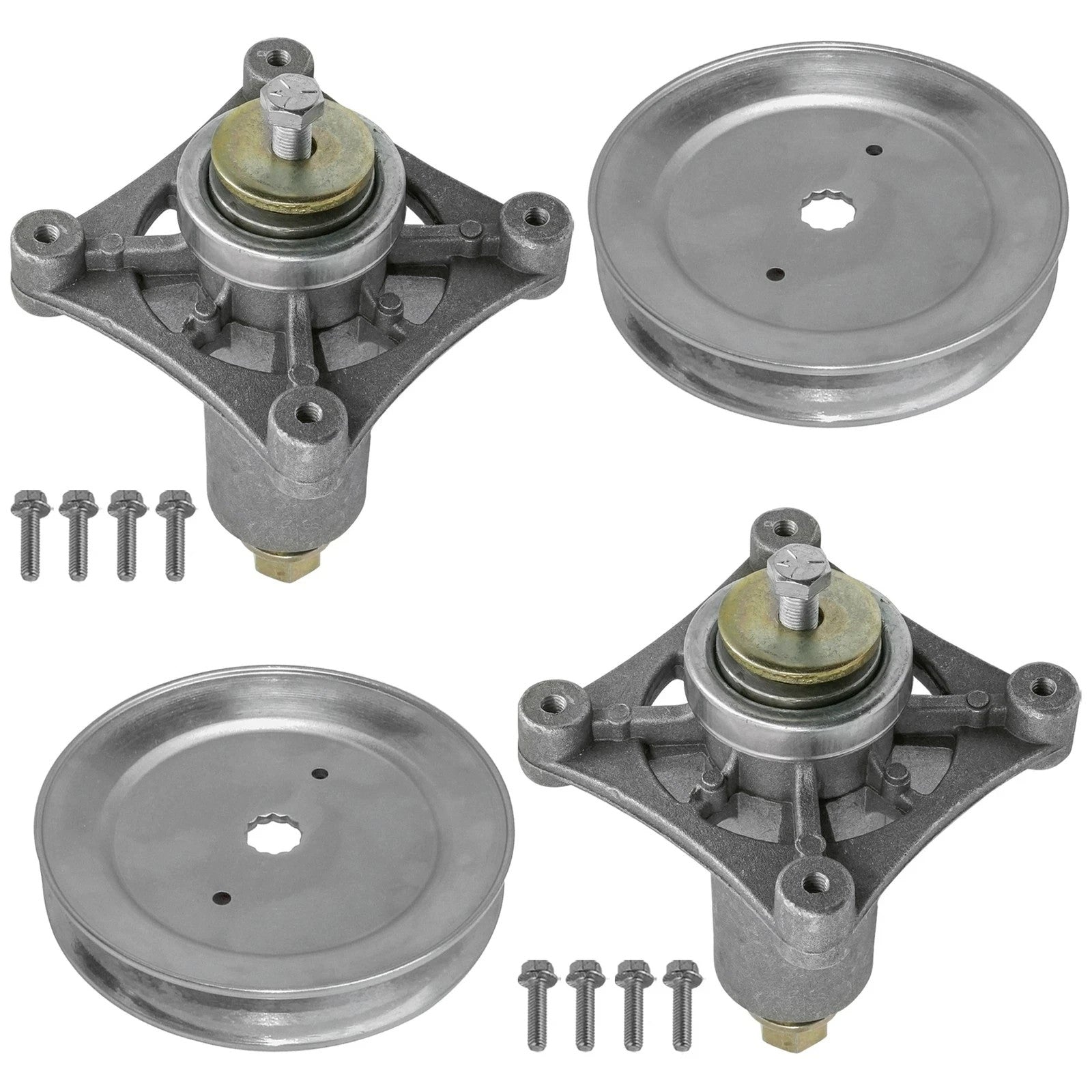 2 Spindle Assembly W/Pulley for Ayp Husqvarna Craftsman 285-585 187292 192870