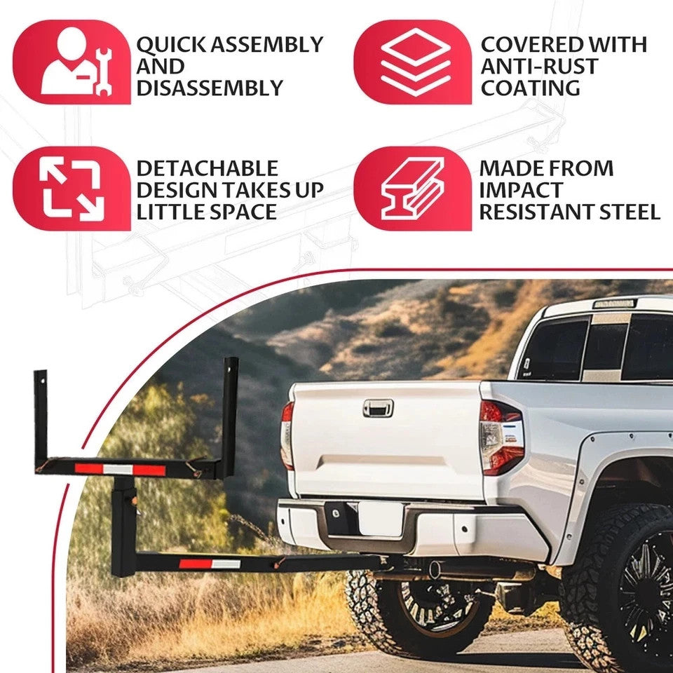 75" Kayak Bed Extender Canoe Hitch Carrier Pickup Truck Bed Extender 750lbs