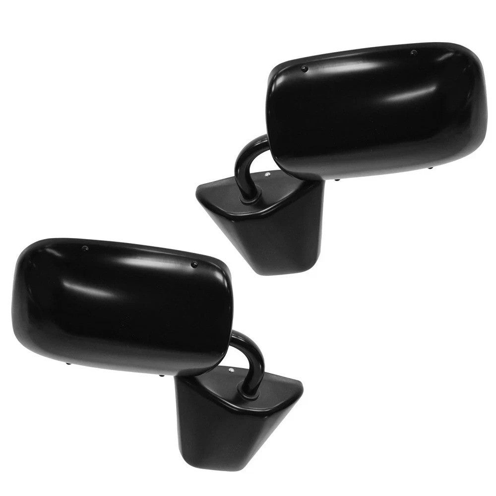Mirror Manual Black 3 Bolt Mount LH Driver RH Passenger Pair for Chevy GMC