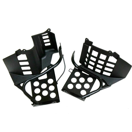 Black Heel Guards Footrest Fit Yamaha 87-06 Banshee 350 Left + Right Nerf Bars