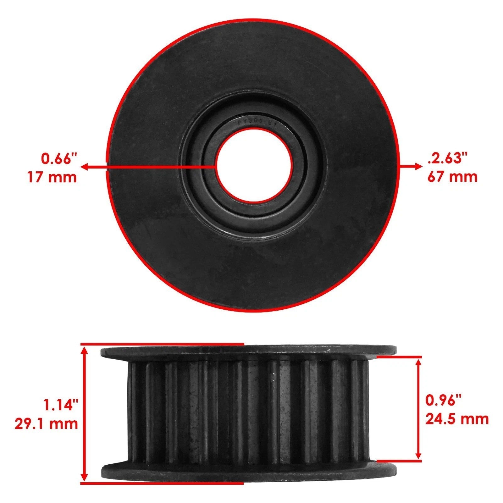 Caltric AM129750 Drive Belt Pulley for John Deere X324 GT225 GT235 GT245 GX355