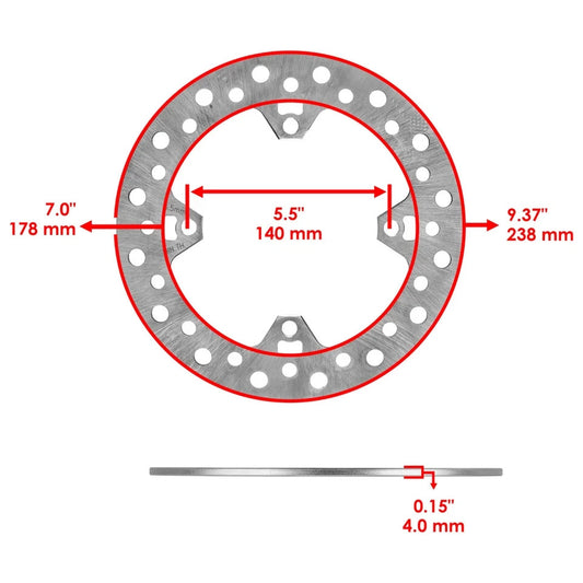 Rear Brake Disc Rotor for Honda CRF250R CRF250X 2004 2005 2006 2007