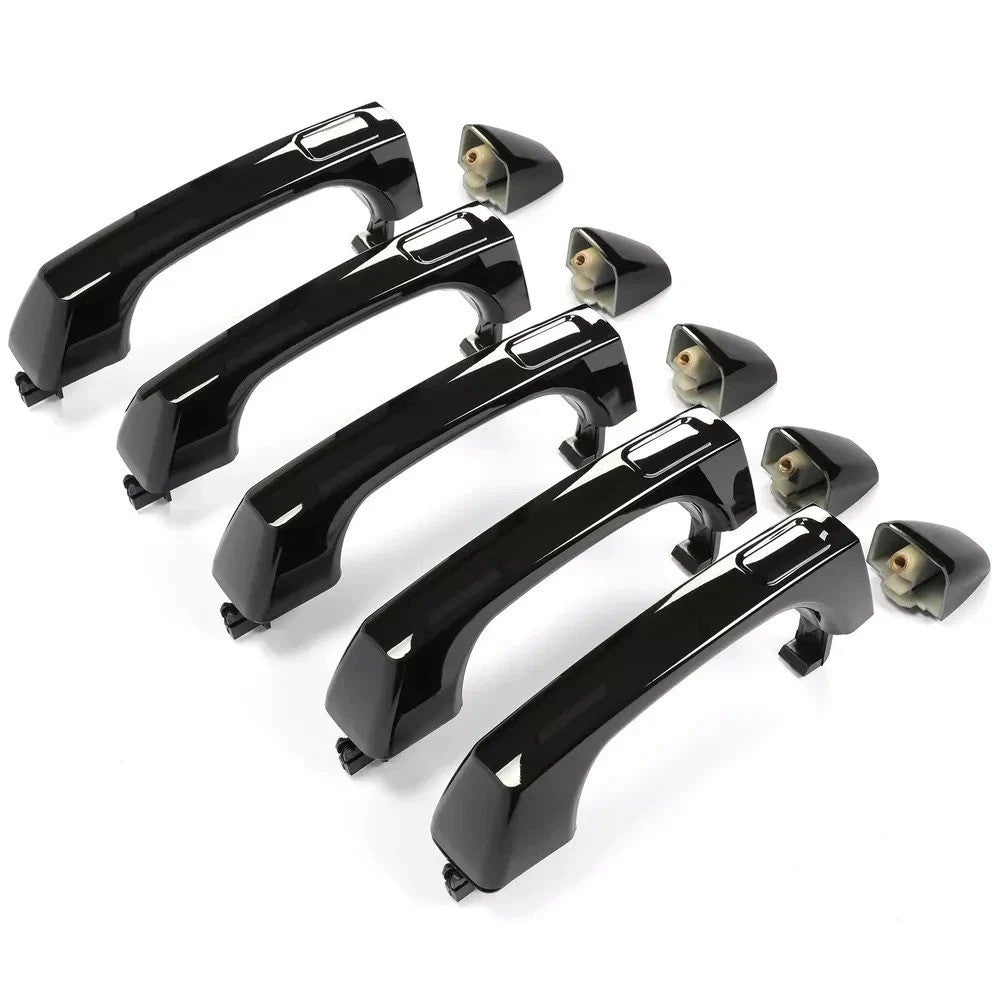 Door Handle Black Exterior Outside Front & Rear Set of 5 For Hummer H3 H3T 06-10