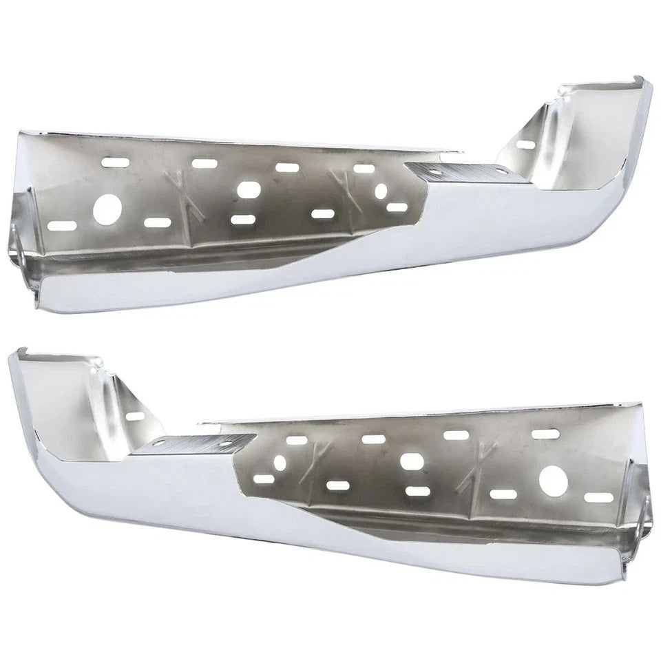 Rear LH RH Chrome Bumper Face Bar End Caps For 2015-2019 2020 Ford F150