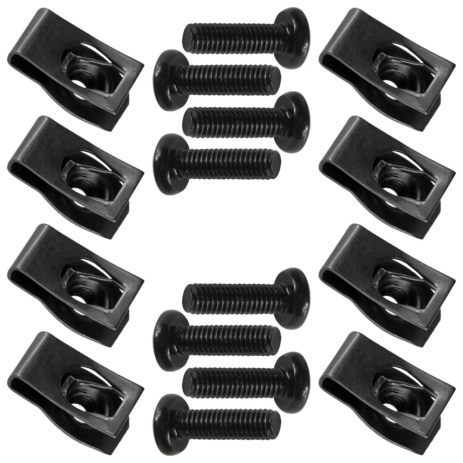 M6 x 20 Cylindrical Head Screw Bolts & Raised Panel Clips U-Nut For John Deere
