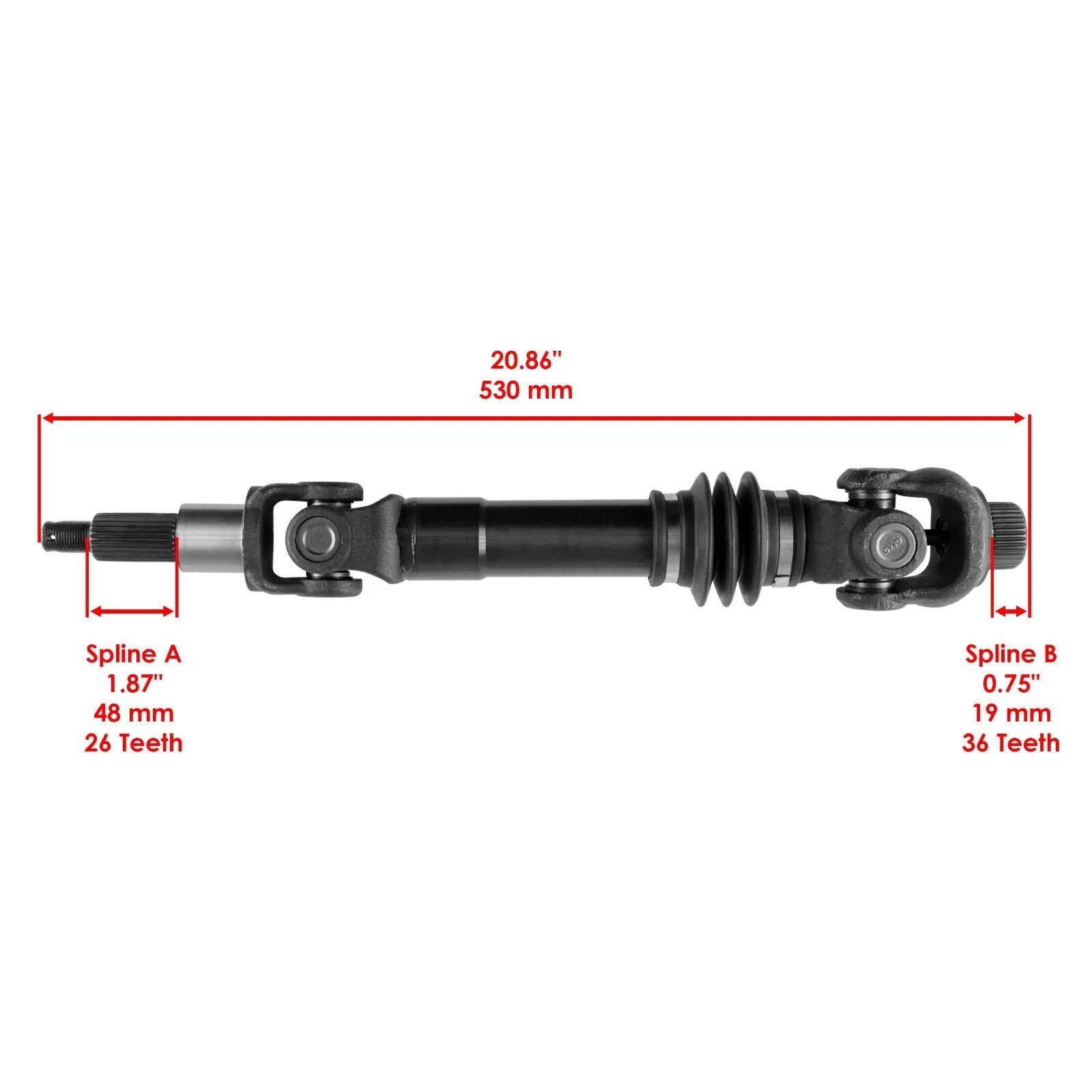 Caltric Rear Left & Right CV Joint Axle For Polaris Sportsman 500 1996-1998
