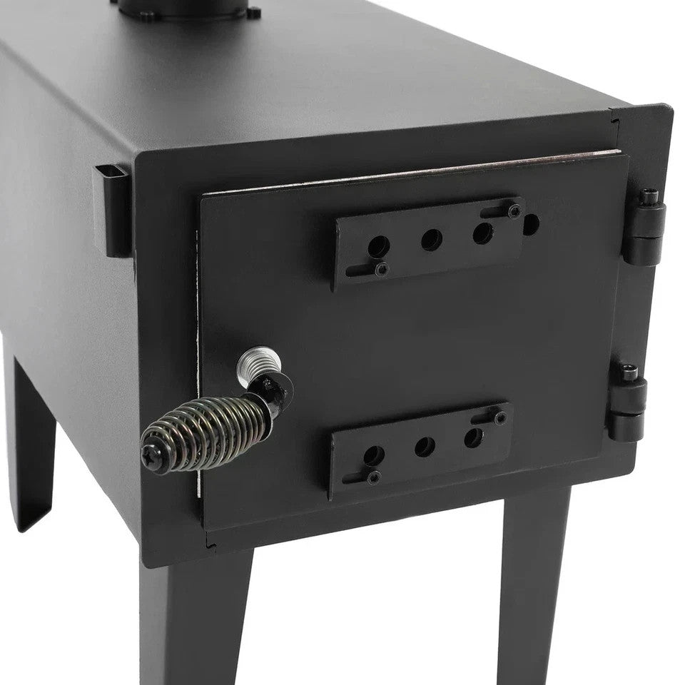 Outdoor Tent Wood Burning Stove for Cooking Hiking with Chimney Pipe Portable