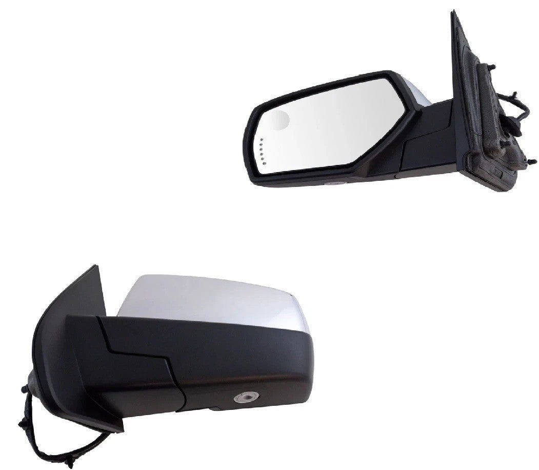 Mirror Power Folding Heated Memory Signal Puddle Chrome Left LH for GM Pickup