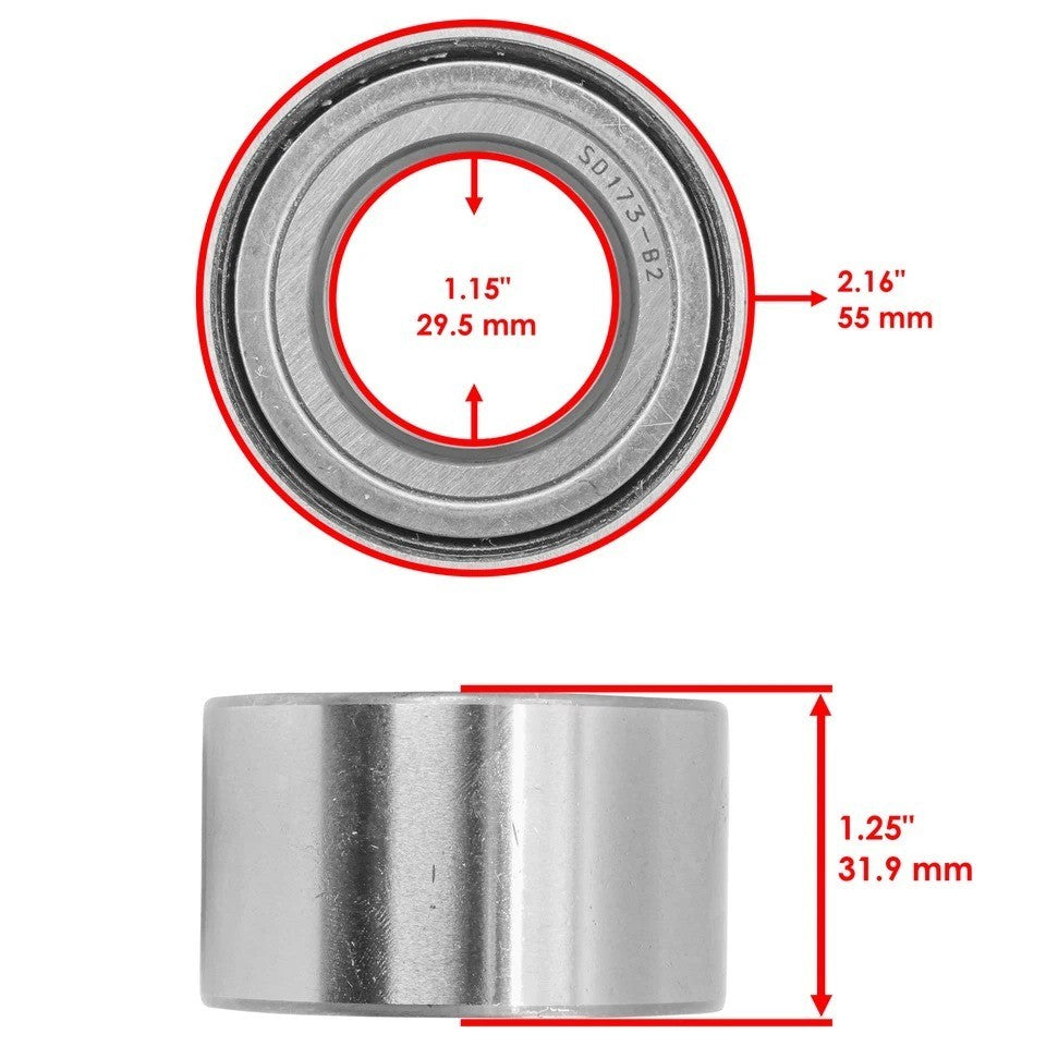 Rear Wheel Ball Bearing for Yamaha Grizzly 660 YFM660F 4WD 2003-2008