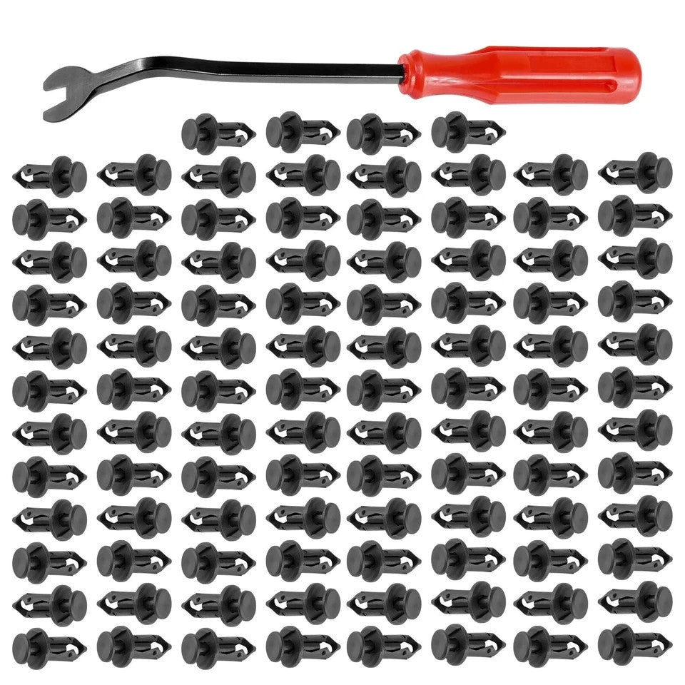 100 Fender Rivet Clips w/ Tool for Polaris RZR XP Turbo / RZR XP 4 Turbo 7661855