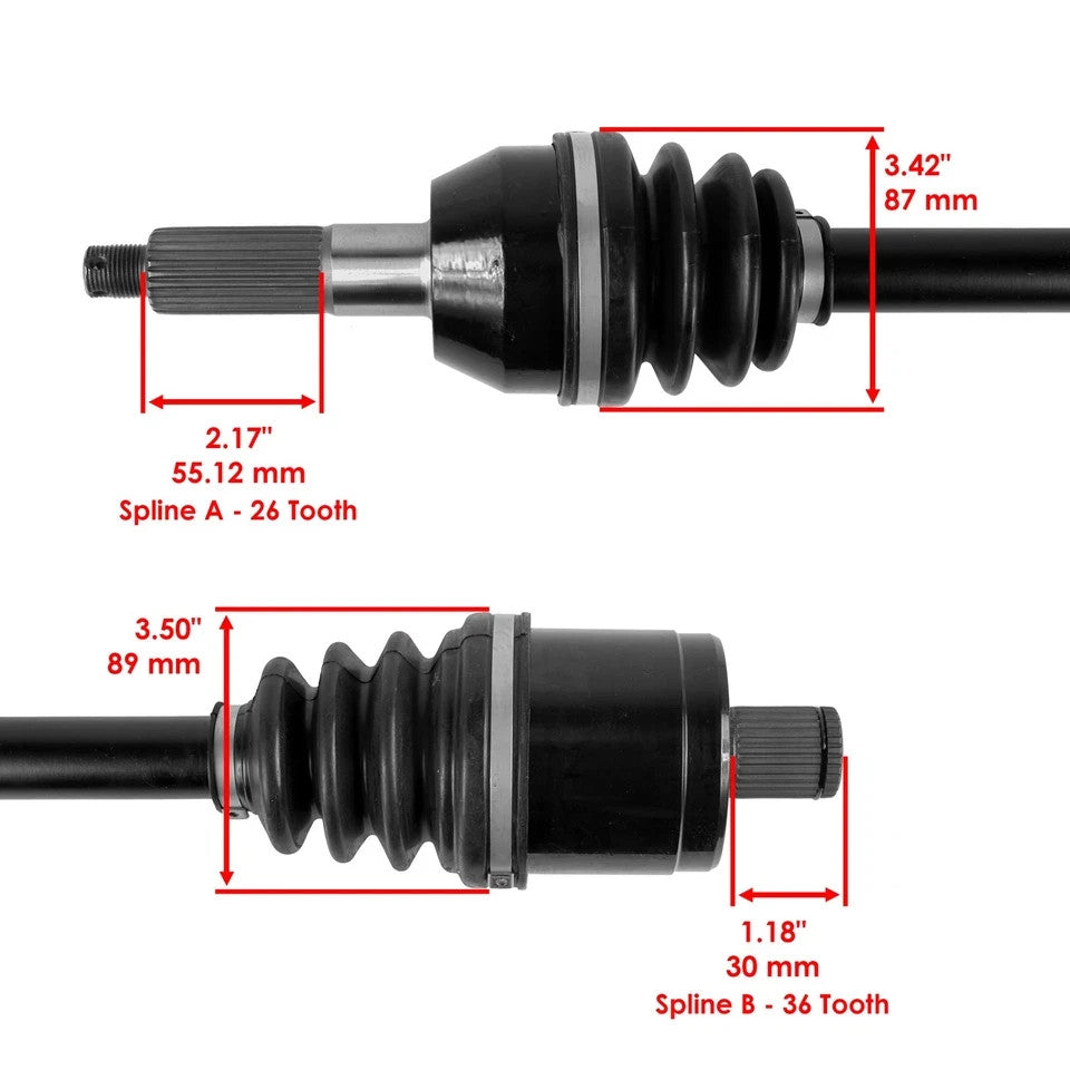 Front & Rear CV Joint Axle For Polaris Ranger 400 4X4 2010-2014 Left & Right