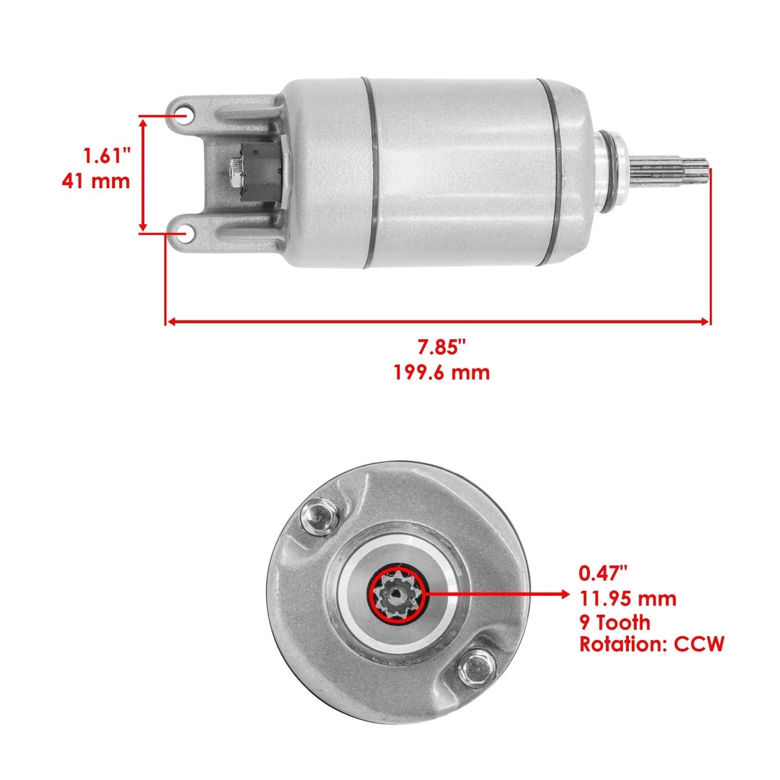 Caltric Starter Motor Assembly For Honda Pioneer 1000 SXS1000M3 2016-2025