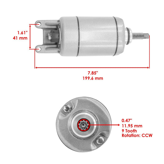 Caltric Starter Motor Assembly For Honda Pioneer 1000 SXS1000M3 2016-2025