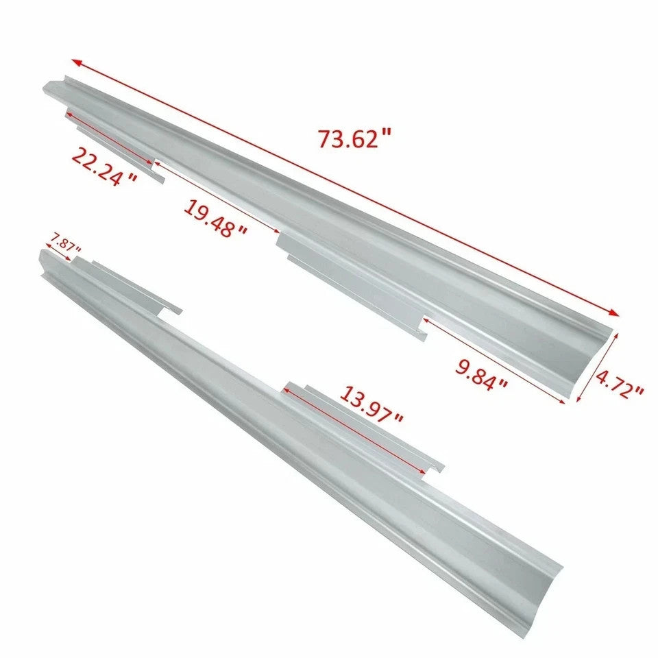 HECASA Slip-on Outer Rocker Panels Left & Right For 97-05 Buick Century Regal