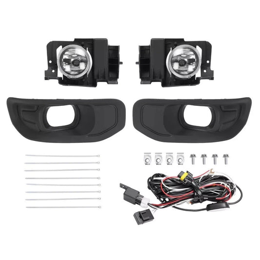 HECASA For Ram 1500 2019-2024 Halogen Bumper Fog Lights Driving Lamps w/ Switch