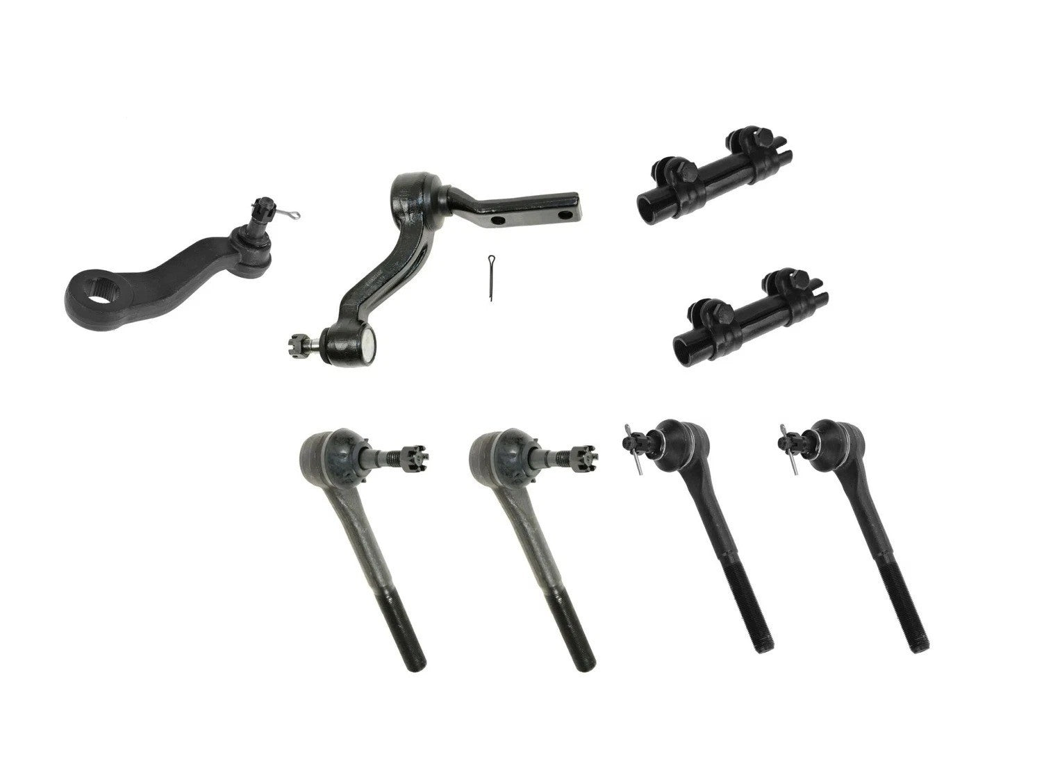 Front Tie Rod End Adjusting Sleeve Pitman Idler Arm Steering Kit Set 8pc 4WD New