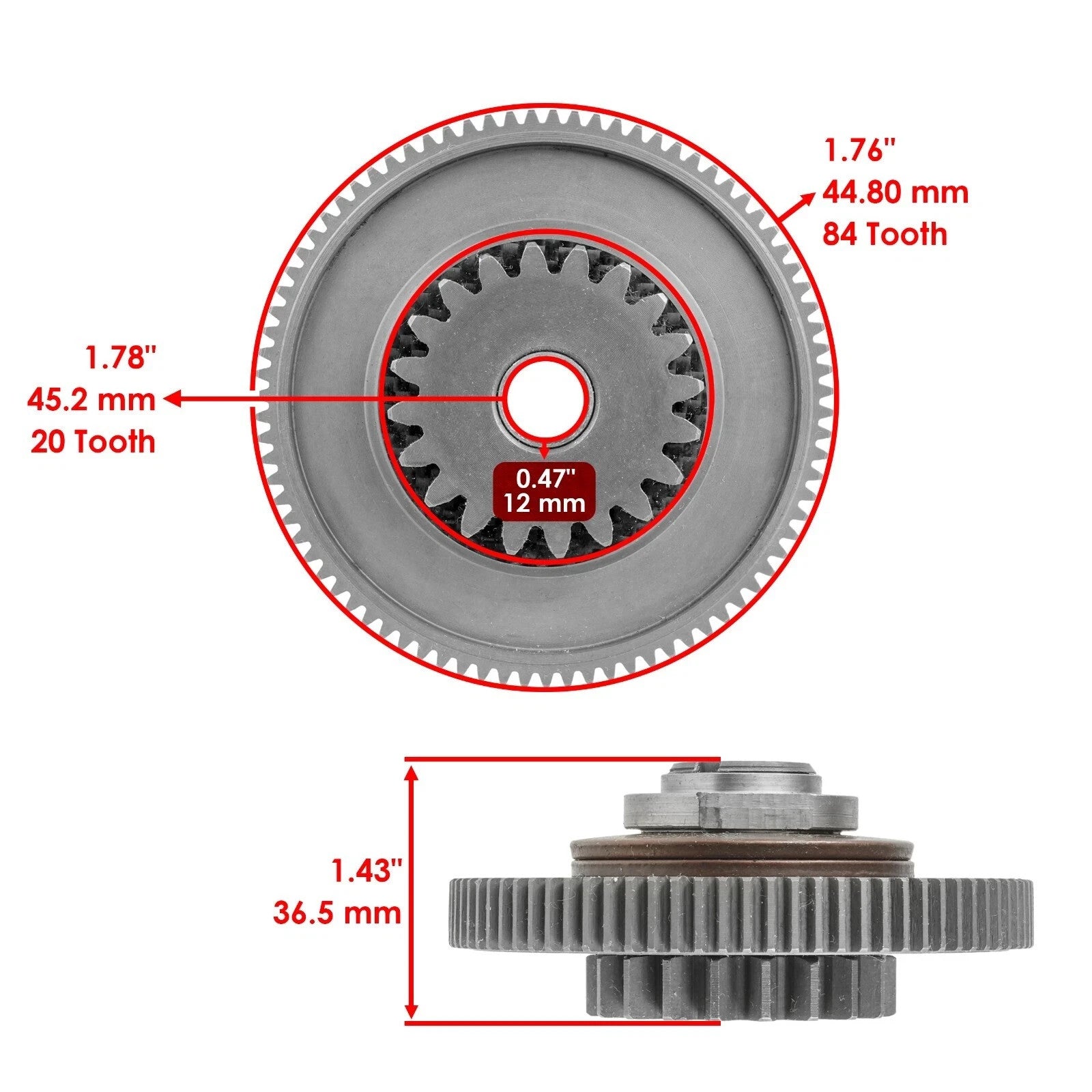 Starter Clutch Torque Limit Idler Gear Gasket For Polaris Ranger XP 900 2013-14