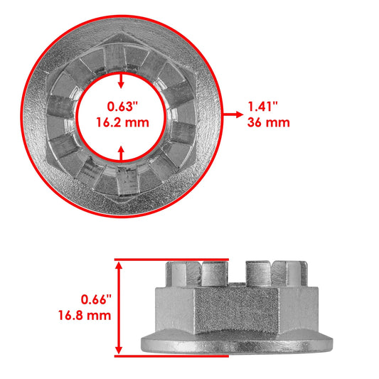 Set of 2 Rear Axle Castle Nuts & Pins for Honda TRX450ER 2006-2009 2012-2013