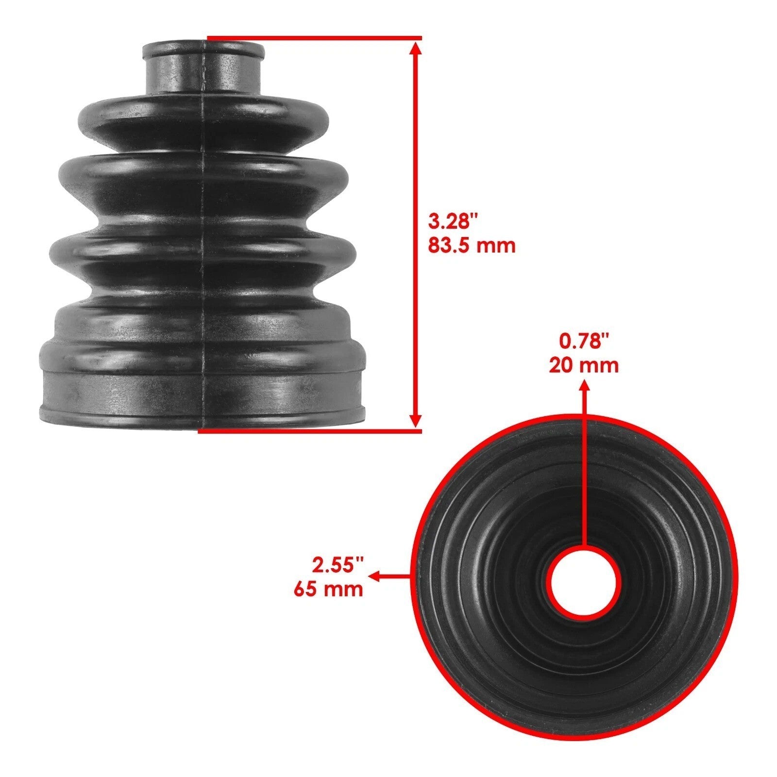 2 Front Axle Inner Outer CV Boot Kit for Kawasaki Prairie 400 KVF400 4X4 1997-02