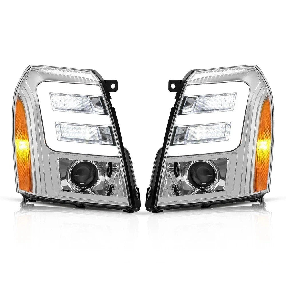 For Cadillac Escalade ESV 07-14 HID/Xenon LED DRL Projector Headlights DOT/SAE