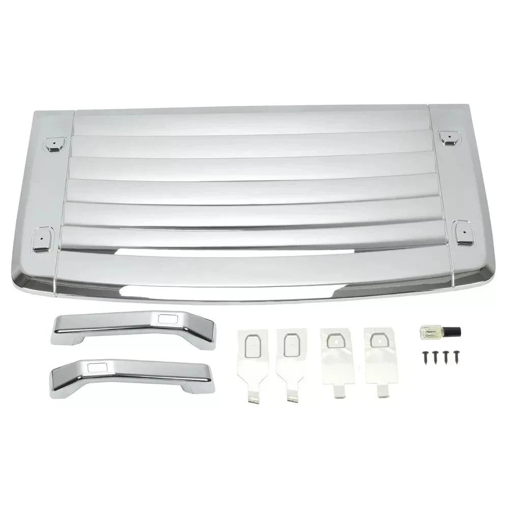 FOR 2006-2010 HUMMER H3 HOOD DECK VENT PANEL HANDLE COVER TRIM BEZEL CHROME 3PCS