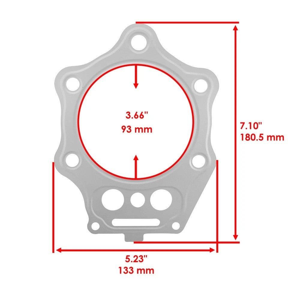 Cylinder Head and Base Gasket fits Honda TRX500FE Foreman 500 4X4 Es 2005-2011