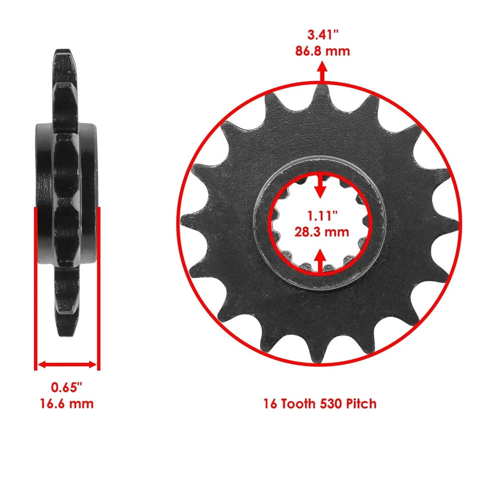 Drive Chain & Sprockets Kit For Honda CB900F 919 Hornet 2002-2007 Gold