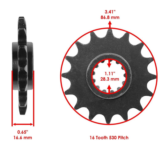 Drive Chain & Sprockets Kit For Honda CB900F 919 Hornet 2002-2007 Gold