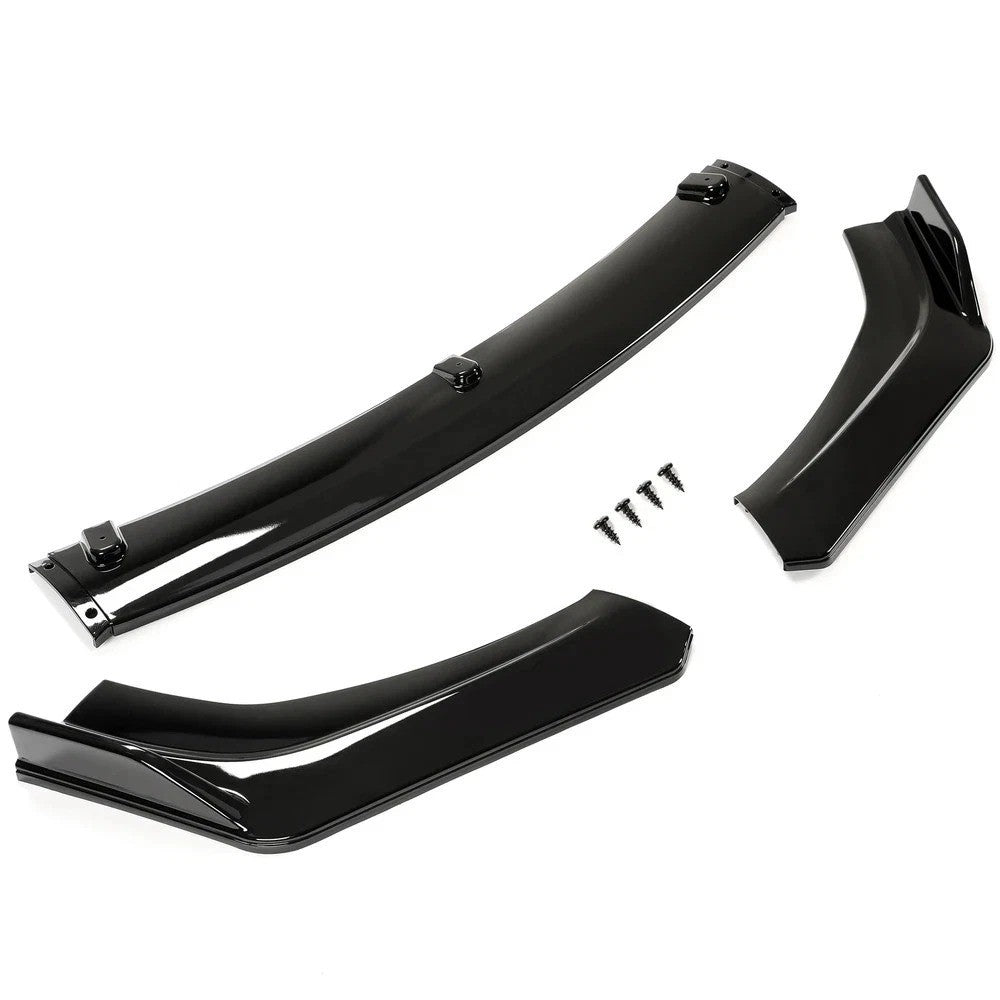 For Honda Civic Sedan 2016-2020 2021 Painted Black Front Bumper Lip Body Spoiler