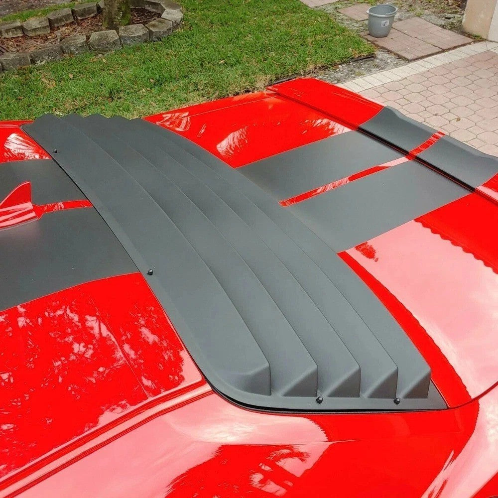 For Dodge Challenger 08-23 Rear Window Scoop Louver Sun Shade Cover Vent ABS
