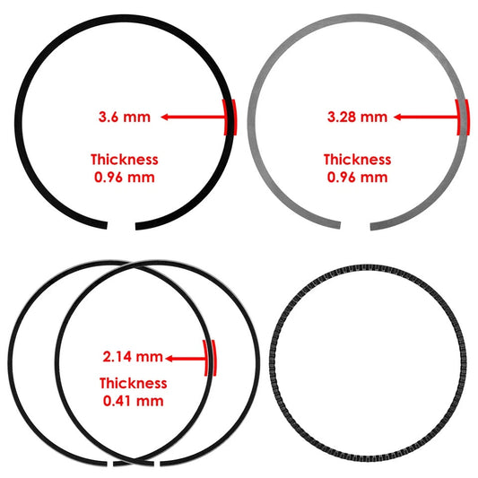 Cylinder Piston Kit w/Rings For Polaris RZR 900 / RZR 4 900 14 / 2204637 2204509