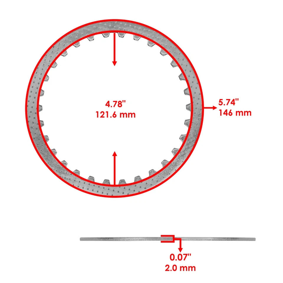 Clutch Friction Steel Plates Gasket Kit for Kawasaki Vulcan S EN650 ABS 2015-25