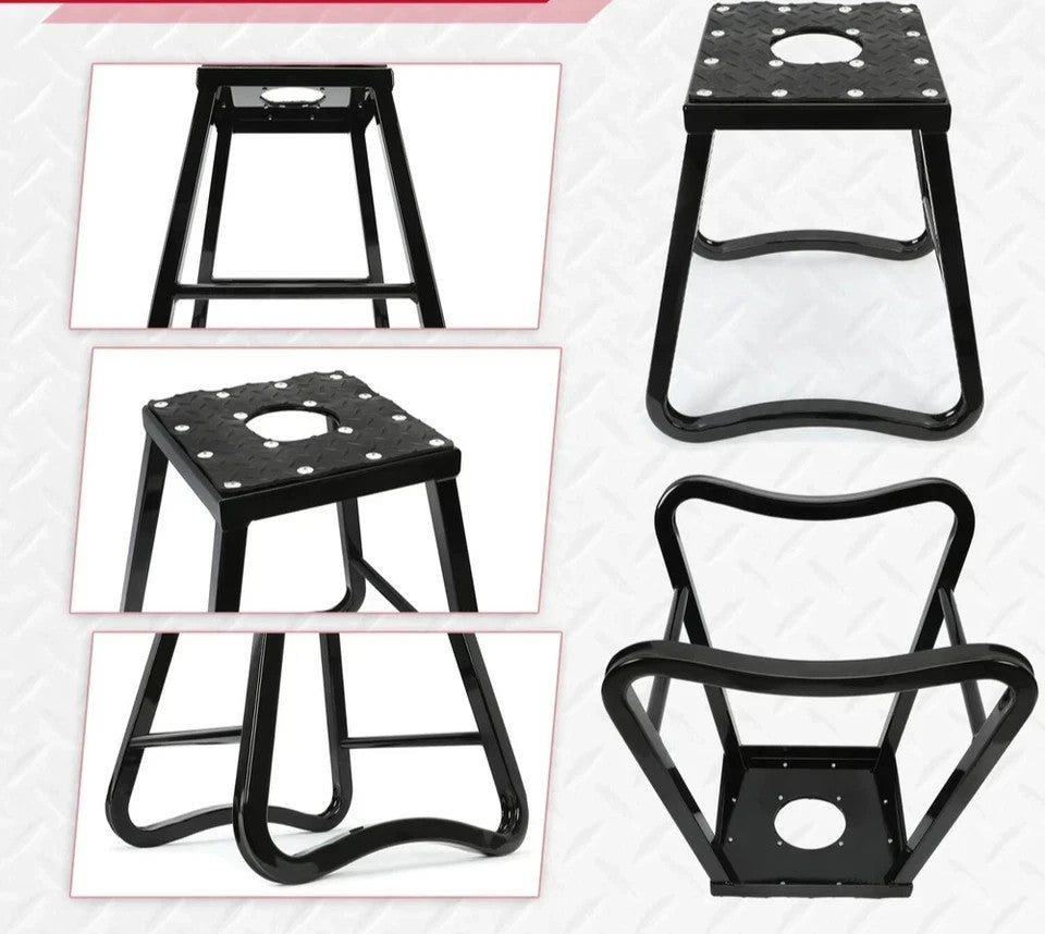 Motorcycle Motocross Panel Dirt Bike Panel Stand 1000LBS Dirt Bike Stand Black