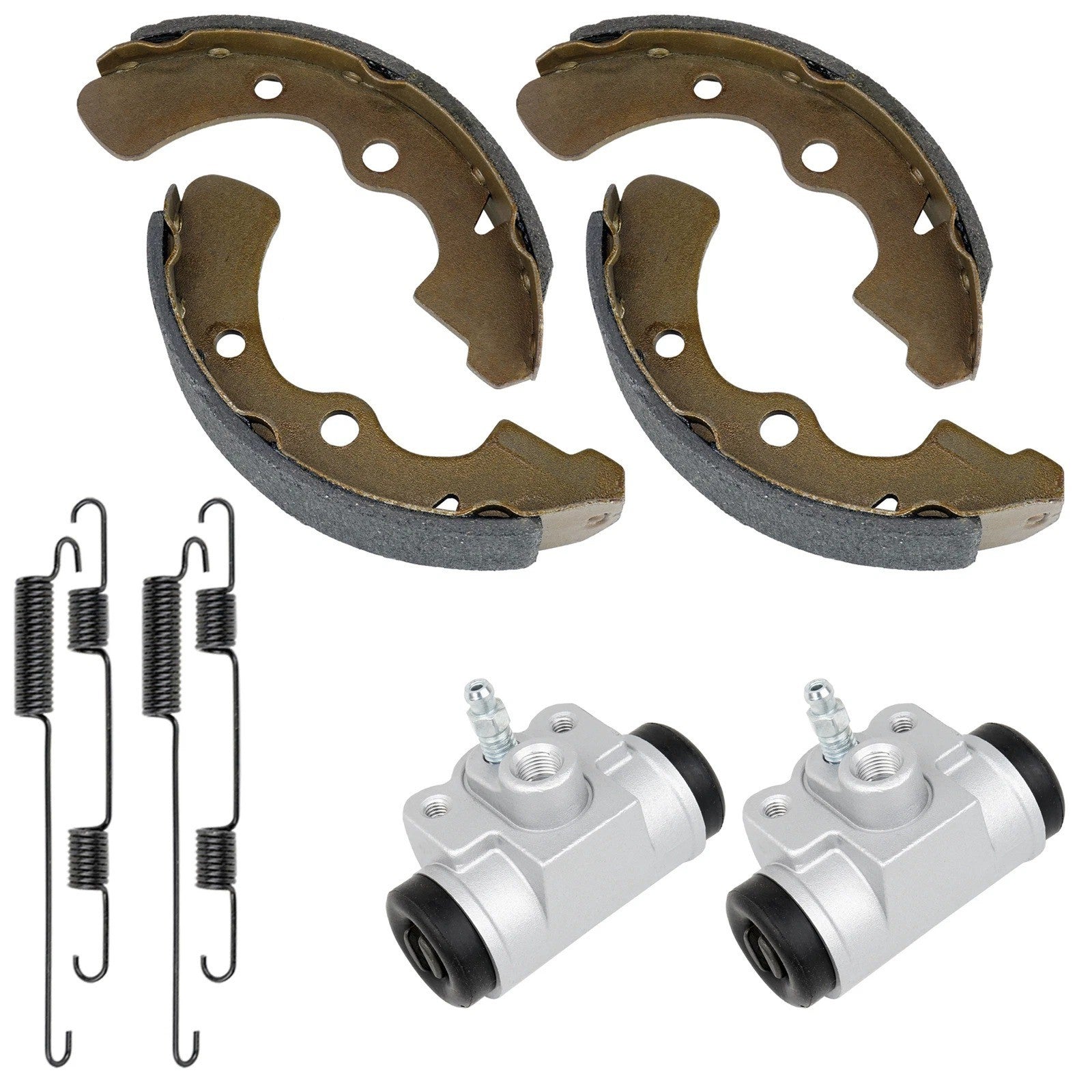2 Front Brake Shoes Cylinder For Kawasaki Mule 2510 KAF620A KAF620 A 4X4 1994-00
