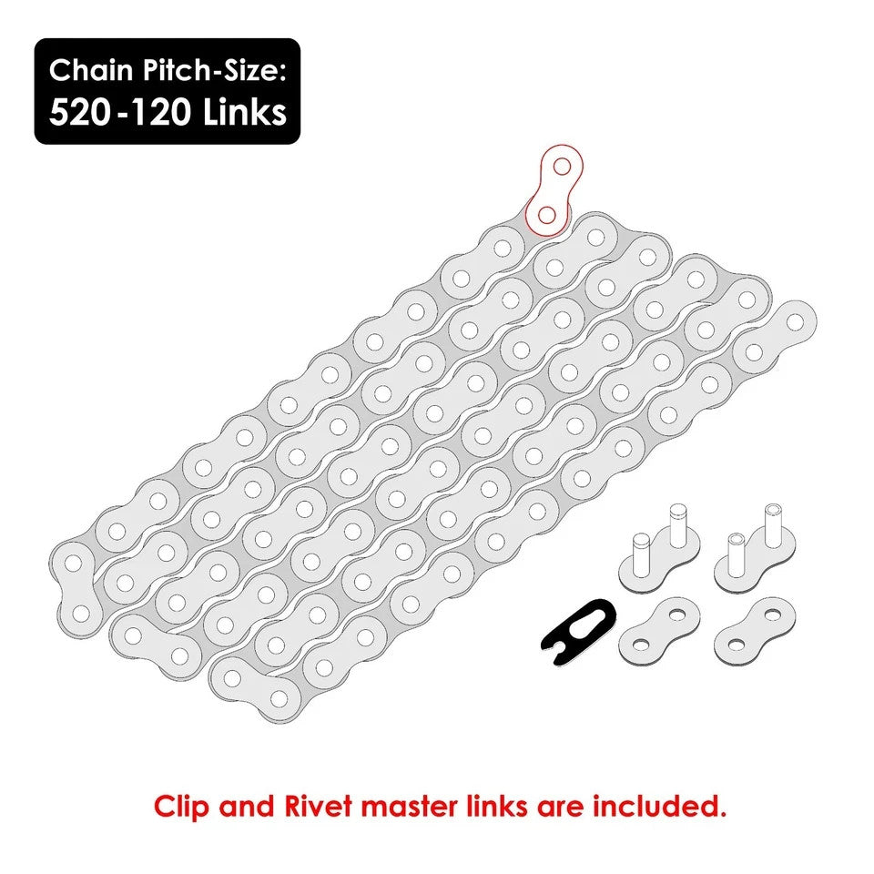 Red Drive Chain And Sprockets Kit for Honda TRX450R Sportrax 450 2X4 2004 05