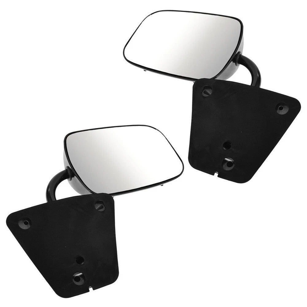Mirror Manual Black 3 Bolt Mount LH Driver RH Passenger Pair for Chevy GMC