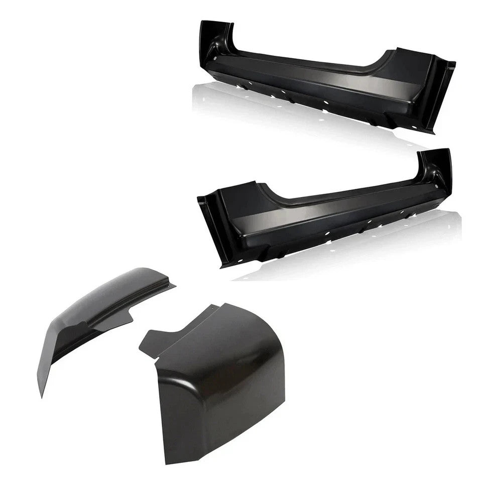 Rocker Panels Cab Corners For 07-13 Chevy Silverado Sierra Truck Regular Cab 2dr