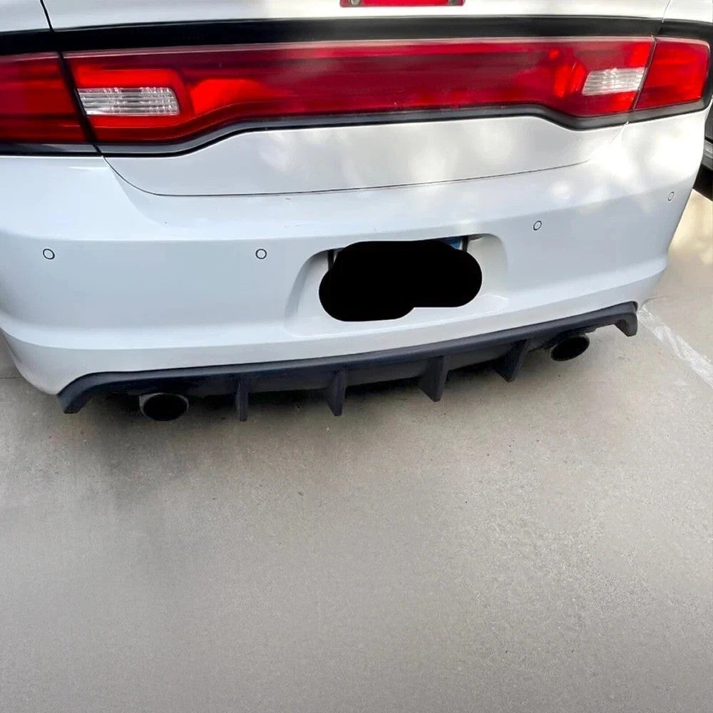For 2012-2014 Dodge Charger SRT8 Lip Spoiler Matte Painted Rear Bumper Diffuser