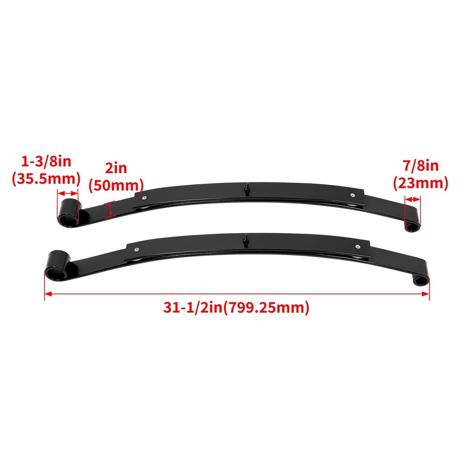 Heavy Duty Rear 2 Leaf Spring Kit with Bushing & Sleeves For EZGO RXV Golf Cart