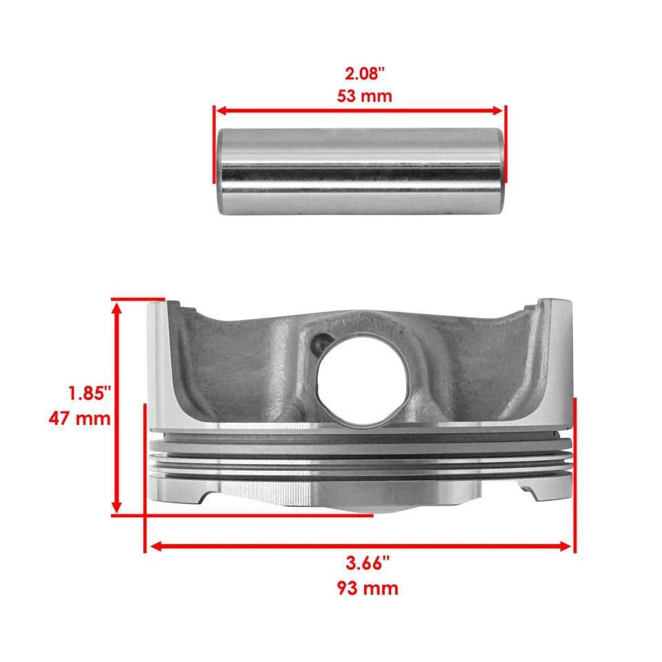 Cylinder Piston Kit w/Rings For Polaris RZR 900 / RZR 4 900 14 / 2204637 2204509