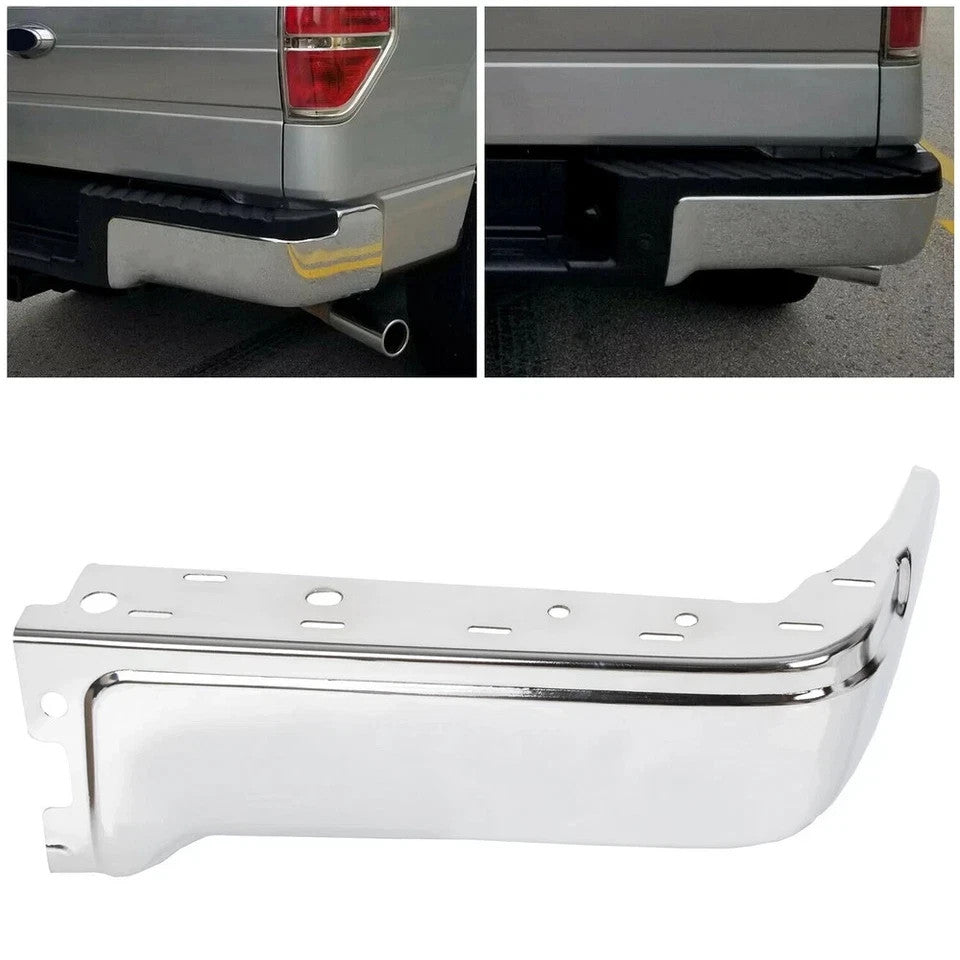 Rear Bumper End Face Bar For 2009-2014 Ford F150 Styleside W/O Sensor Hole RH