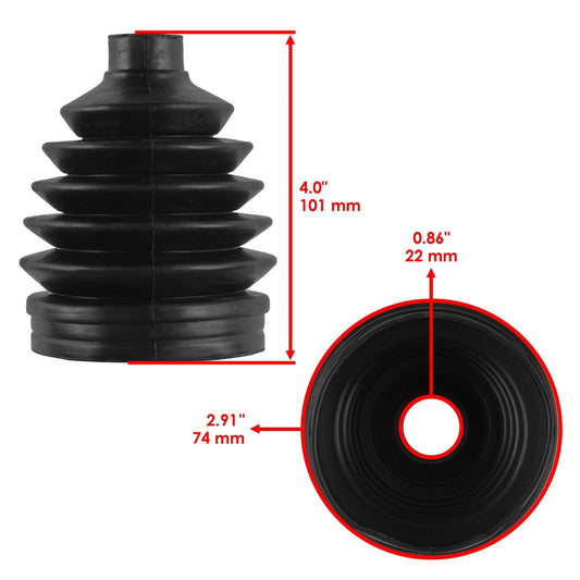 2 Rear Axle Outer Inner CV Boot Kit for Polaris Ranger Crew 800 4X4 EFI 2011-14