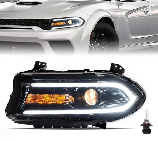 HECASA For 2015-2022 Dodge Charger Halogen LED DRL Projector Headlight Driver