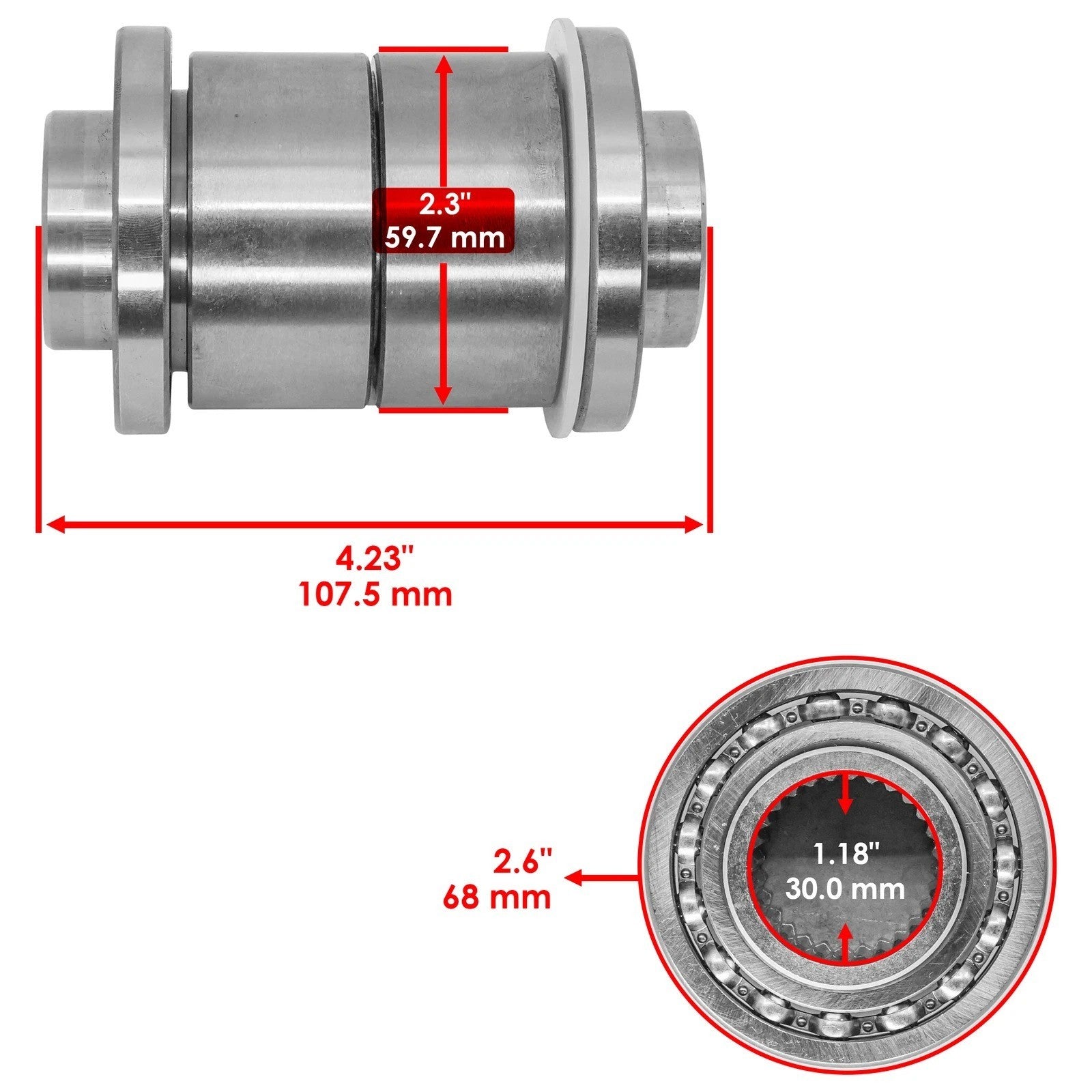 Caltric Front Differential Output Hub For Polaris RZR XP Turbo 2017-2018 2021