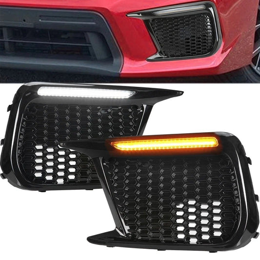 For Subaru WRX STI 2018-2021 LED DRL Fog Light Bezels Daytime Running Lamp LH&RH