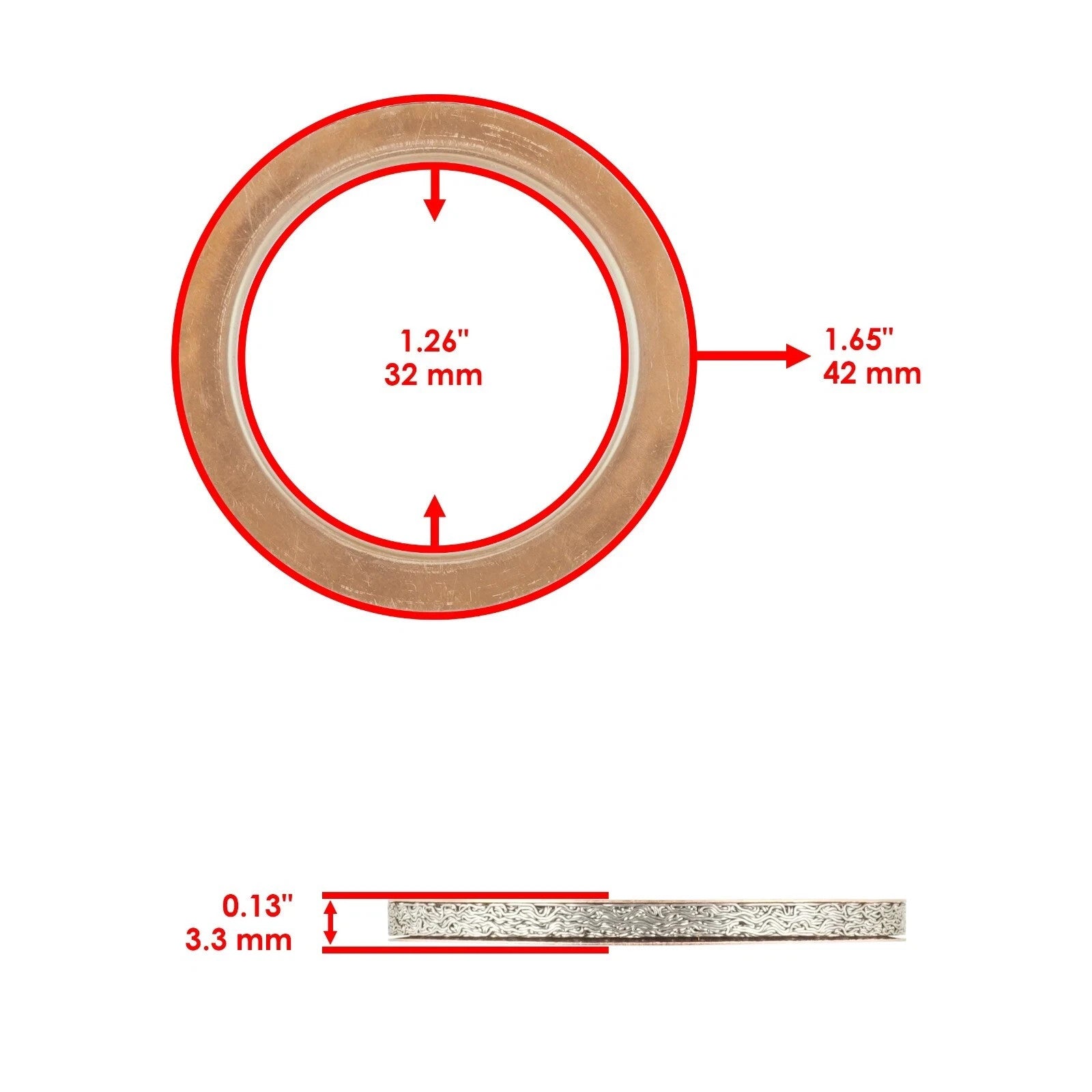 2 Exhaust Muffler Pipe Gaskets for Yamaha Raptor 700 YFM700R Se 2006-2012