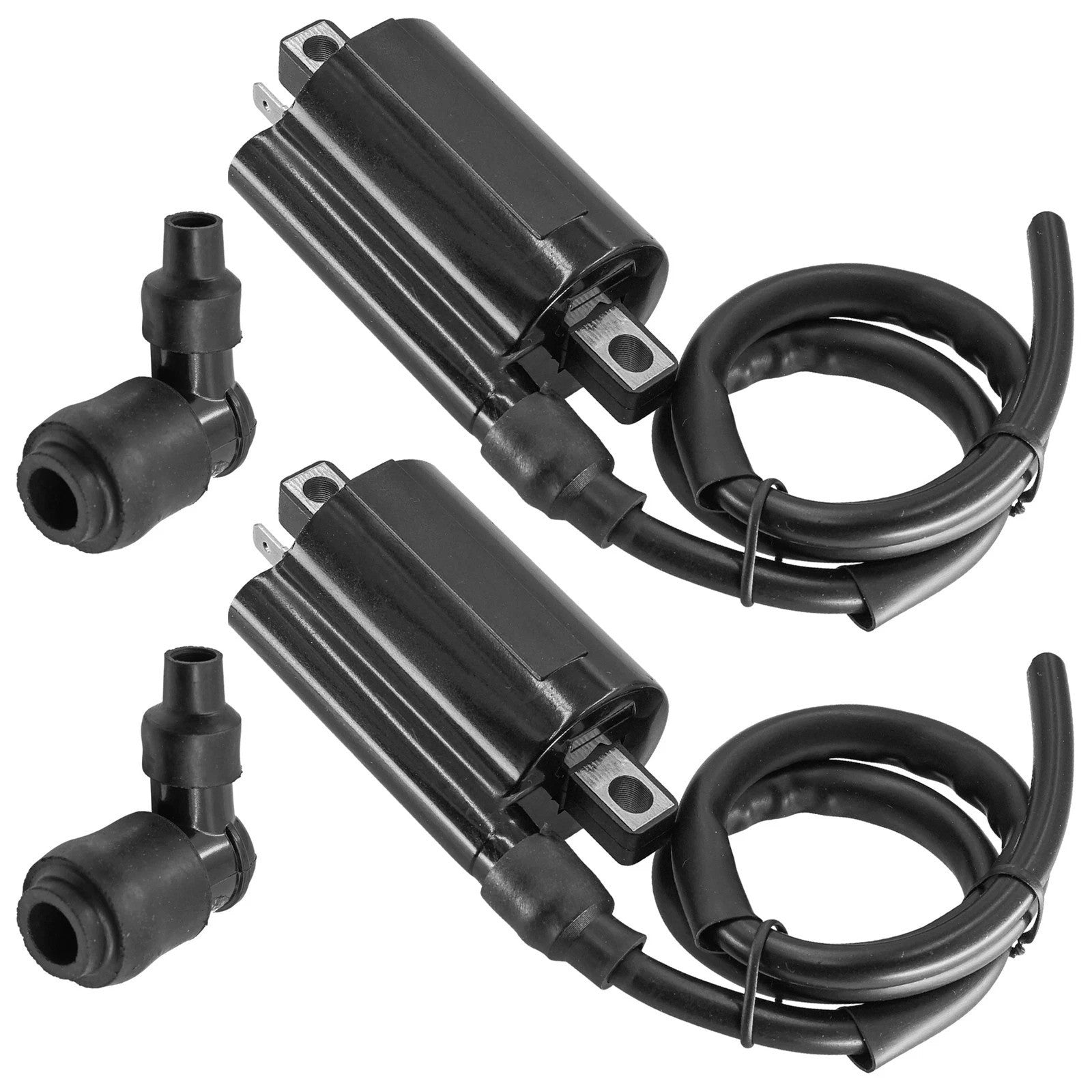 Caltric 21130-2060 21121-2092 Ignition Coil w/ Spark Plug Boot Cap For Kawasaki