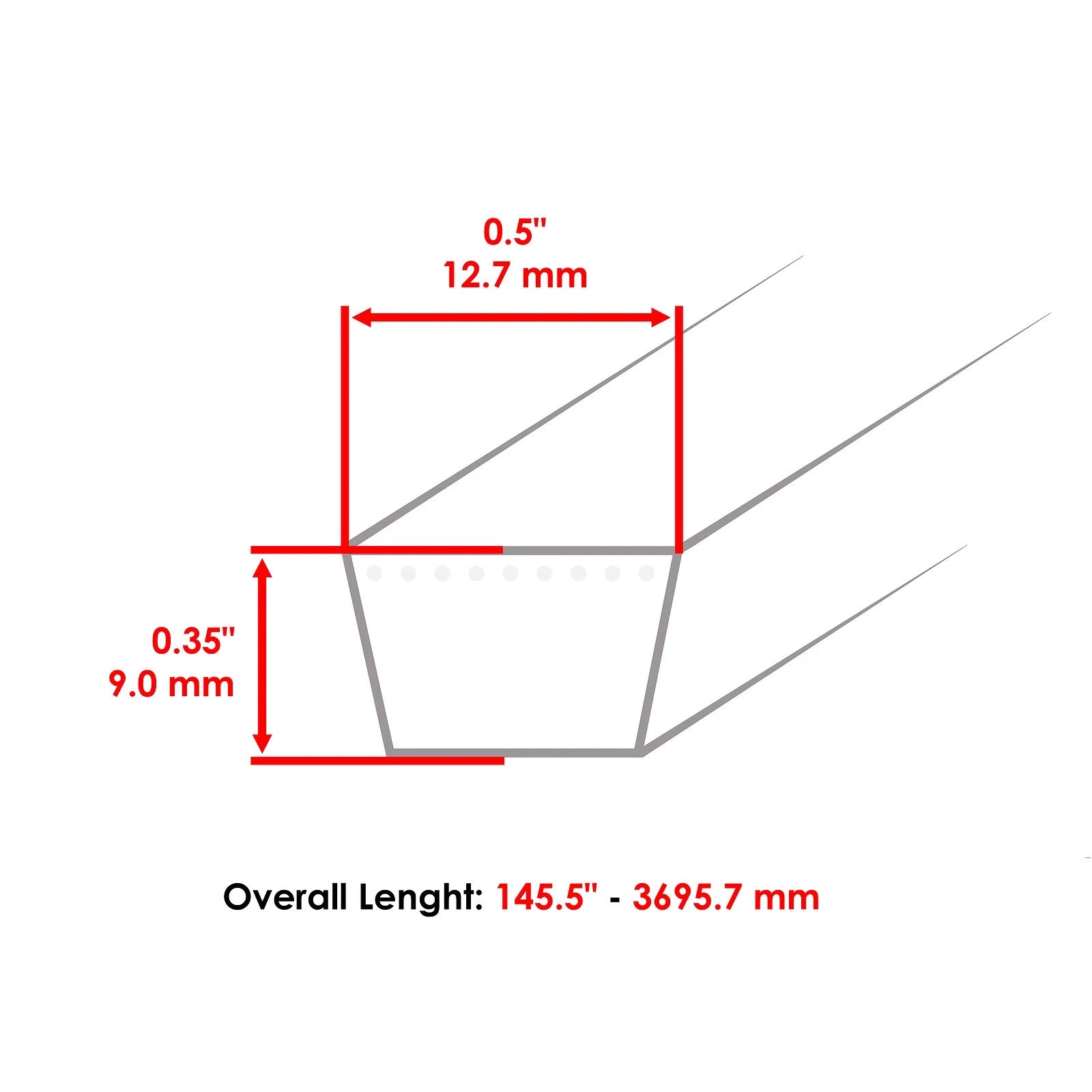 Deck Belt for Ariens / Gravely ZOOM XL54 ZTXL54 ZT2552 W/ 52" Decks 07200023